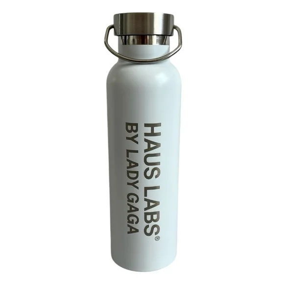 Haus Labs Lady Gaga White Insulated Water Bottle Stainless Steel Reusable Tumble - Picture 2 of 4